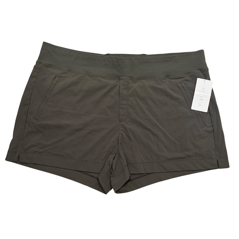 NEW Athleta Trekkie North Shorts Size 24 Olive Green Hiking Activewear‎ Pockets